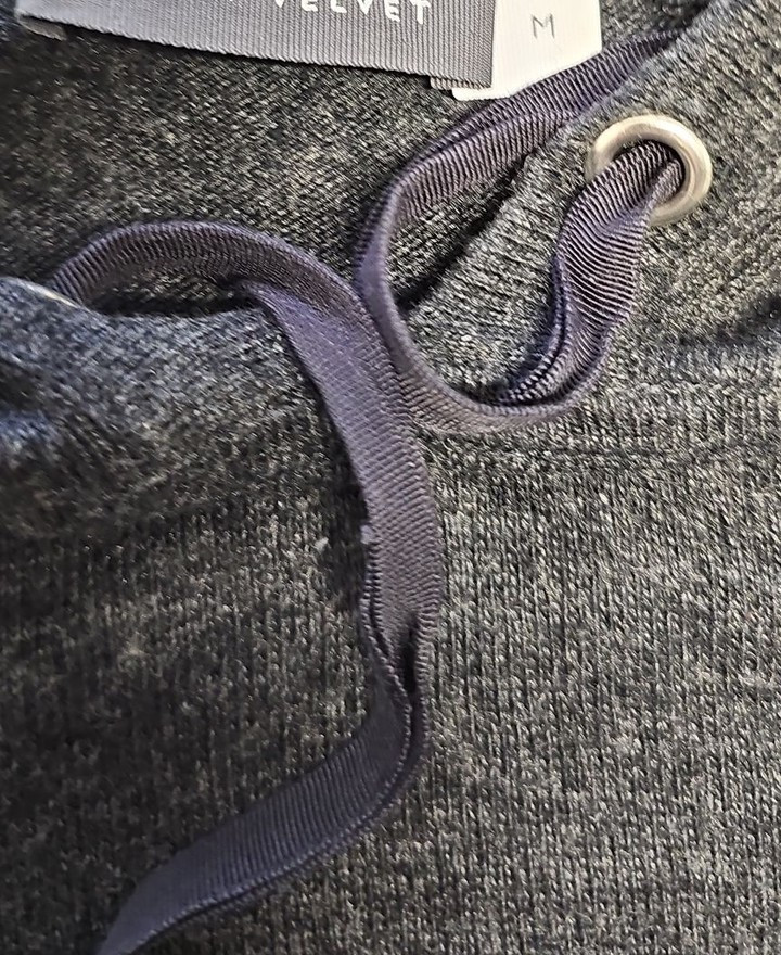 Mint Velvet Charcoal Grey Knit Hoodie with Button Detail Cuffs A19 1424 - Image 10