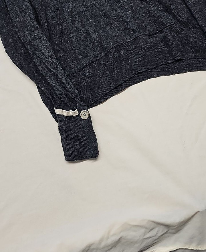 Mint Velvet Charcoal Grey Knit Hoodie with Button Detail Cuffs A19 1424 - Image 12