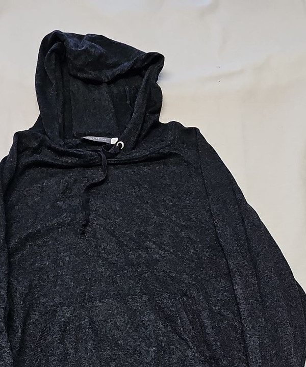 Mint Velvet Charcoal Grey Knit Hoodie with Button Detail Cuffs A19 1424 - Image 7