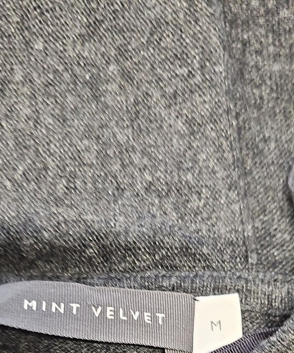 Mint Velvet Charcoal Grey Knit Hoodie with Button Detail Cuffs A19 1424 - Image 9
