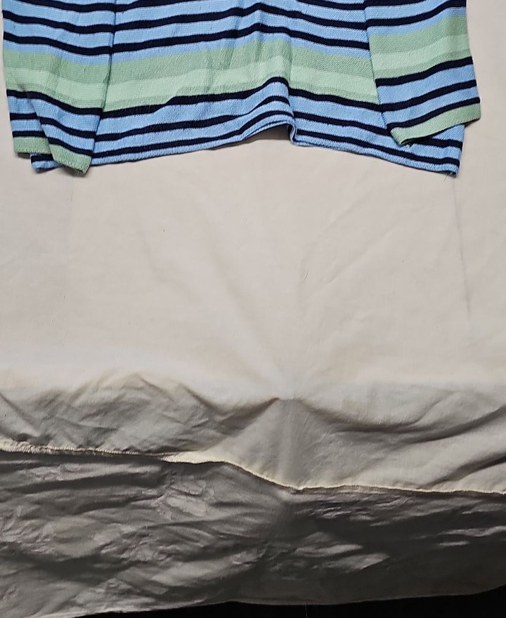 Rabe 1920 Vintage Striped Knit Jumper - Mint, Blue & Navy - Size 40 A19 1425 - Image 9