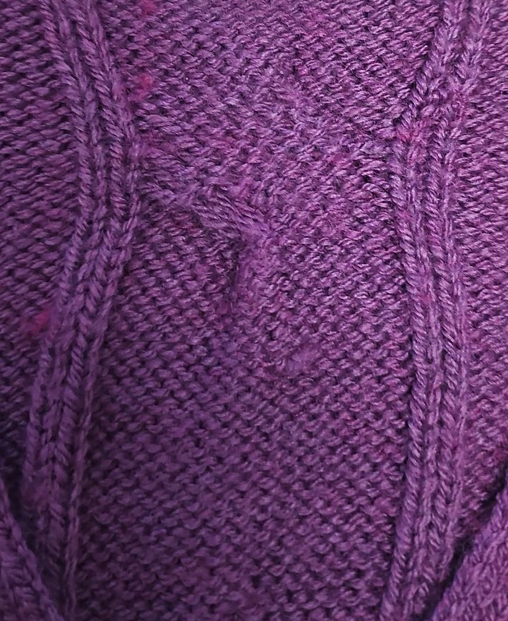 Next Purple Cable Knit V-Neck Jumper Size M A20 1430 - Image 10