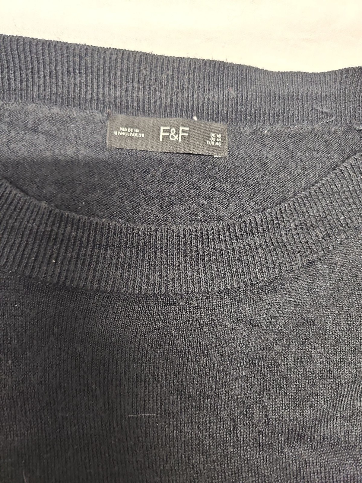 F&F Navy Blue Fine Knit Lightweight Jumper A20 1438