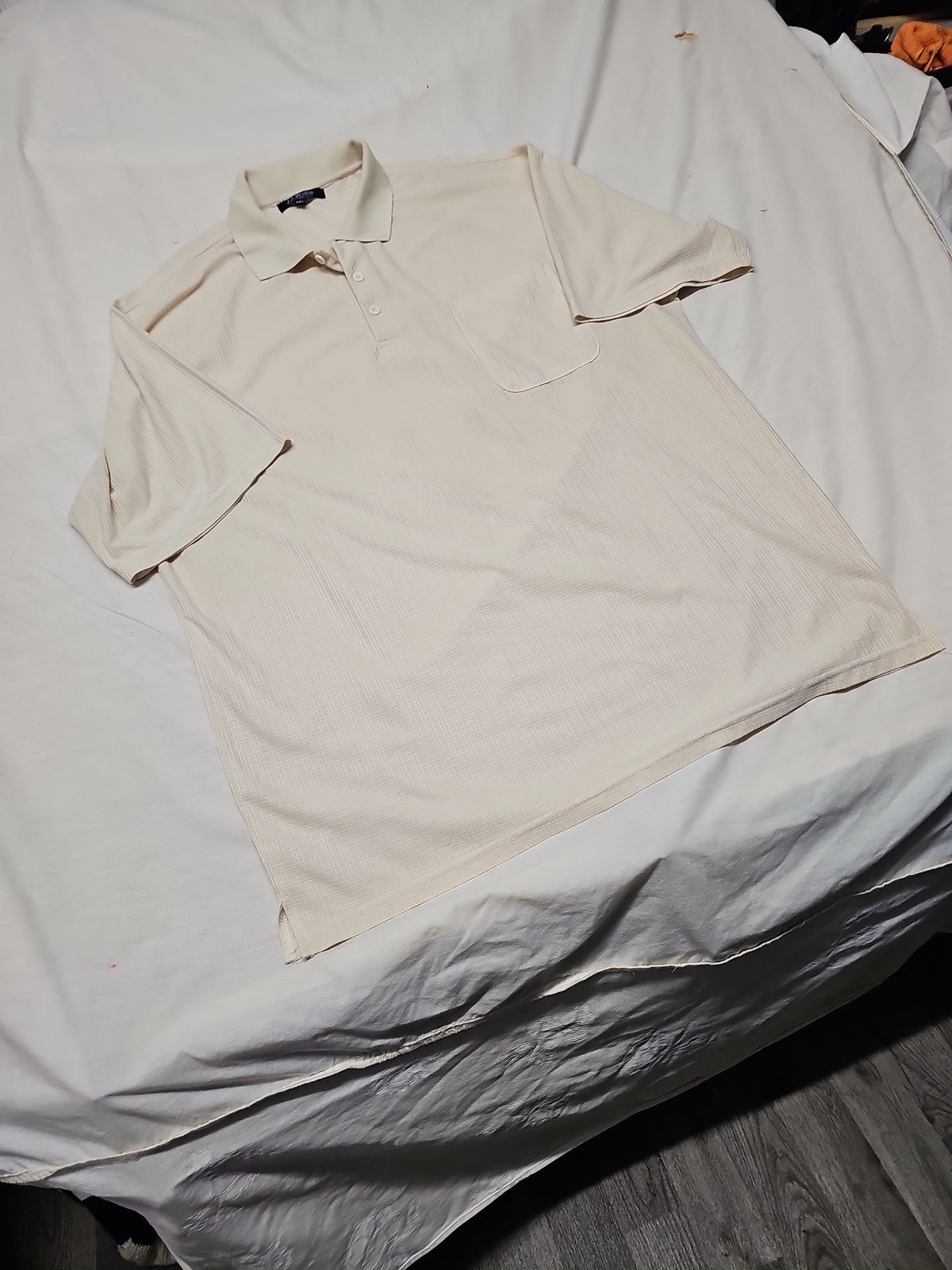 J.J. Willis Classic Menswear Cream Textured Polo Shirt XXL A20 1434
