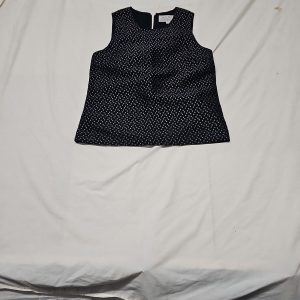 Jack Wills Black Metallic Star Print Sleeveless Top UK 8 A20 1437