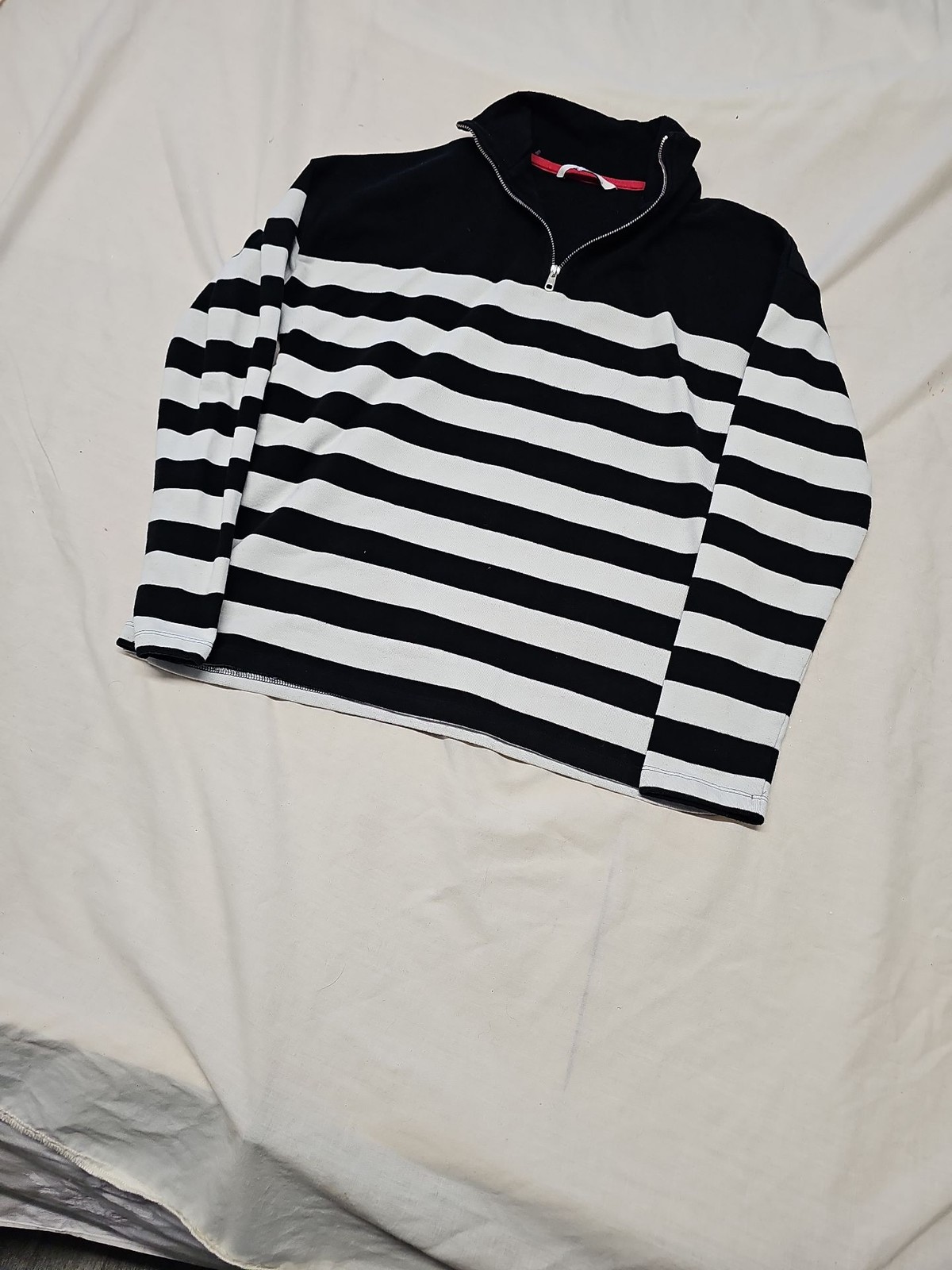 Tu Woman Striped Quarter-Zip Sweatshirt A20 1429 - Image 4
