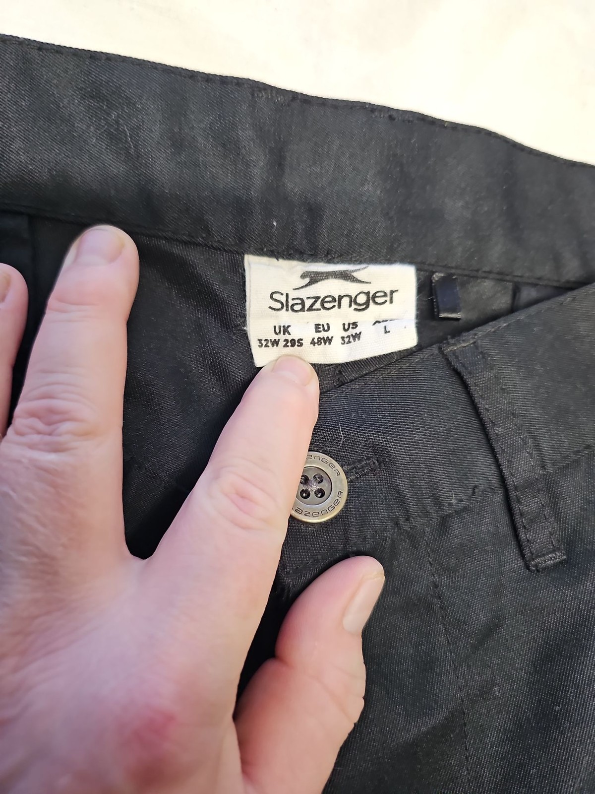Slazenger Men’s Black Golf Trousers Size 32W 29S A19 1427
