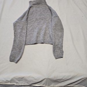 New Look Grey Marl Cropped Turtle Neck Sweater A19 1421