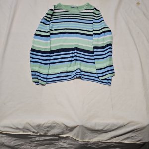 Rabe 1920 Vintage Striped Knit Jumper - Mint, Blue & Navy - Size 40 A19 1425