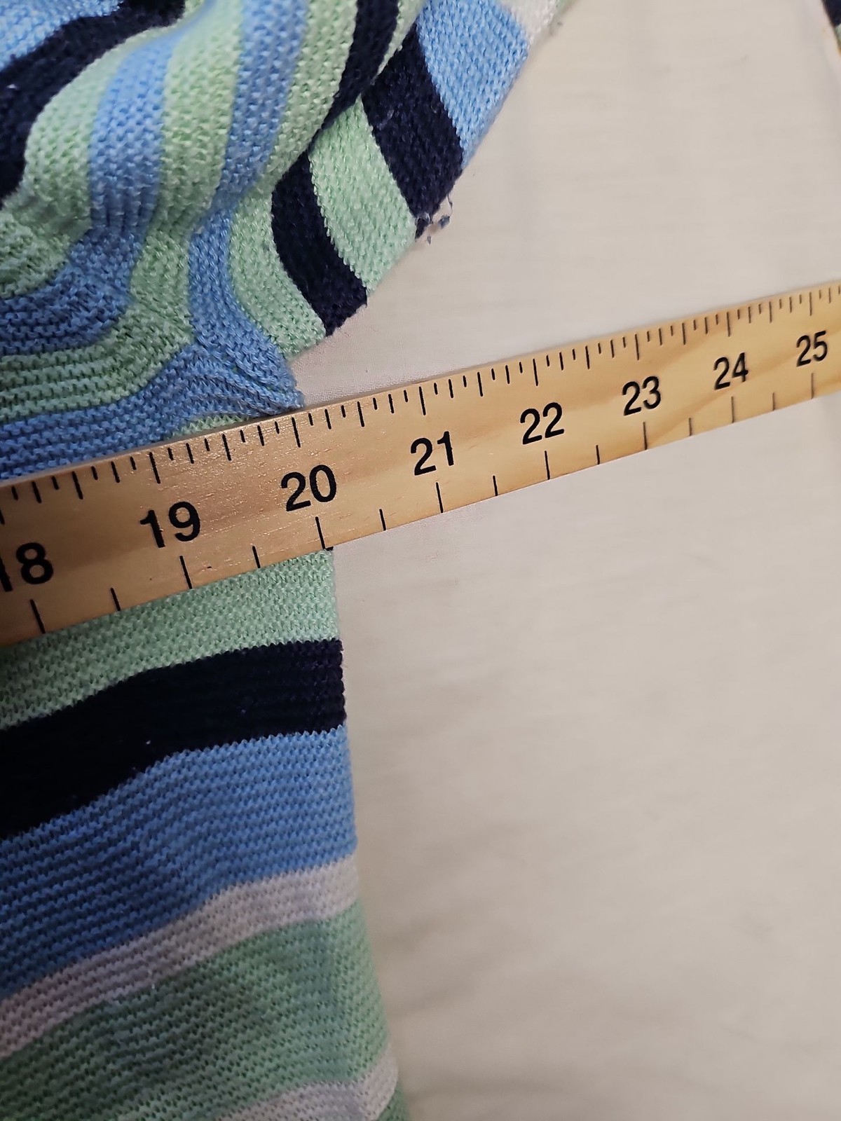 Rabe 1920 Vintage Striped Knit Jumper - Mint, Blue & Navy - Size 40 A19 1425 - Image 6
