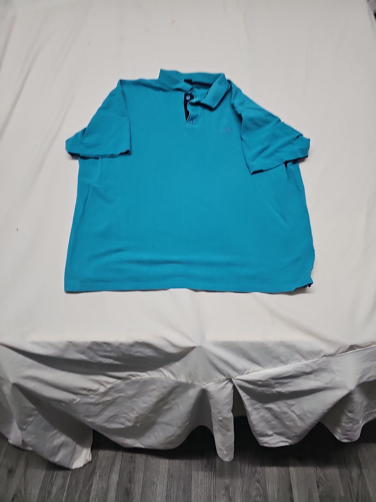Cotton Traders Men's Turquoise Blue Piqué Polo Shirt 2XL A18 1417