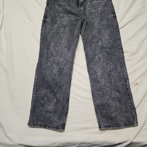 Reclaimed Vintage Acid Wash Charcoal Grey Straight Leg Jeans w30 l29 A4 1249