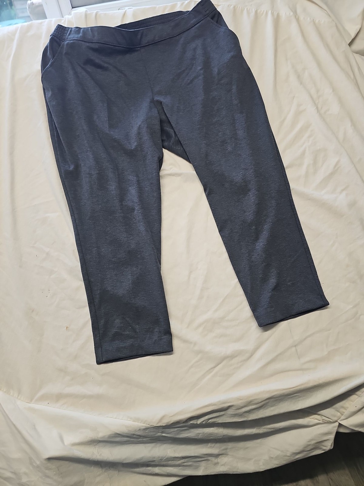 Bonmarché Grey Textured Pull-On Trousers - Size 24 A3 1236 - Image 3