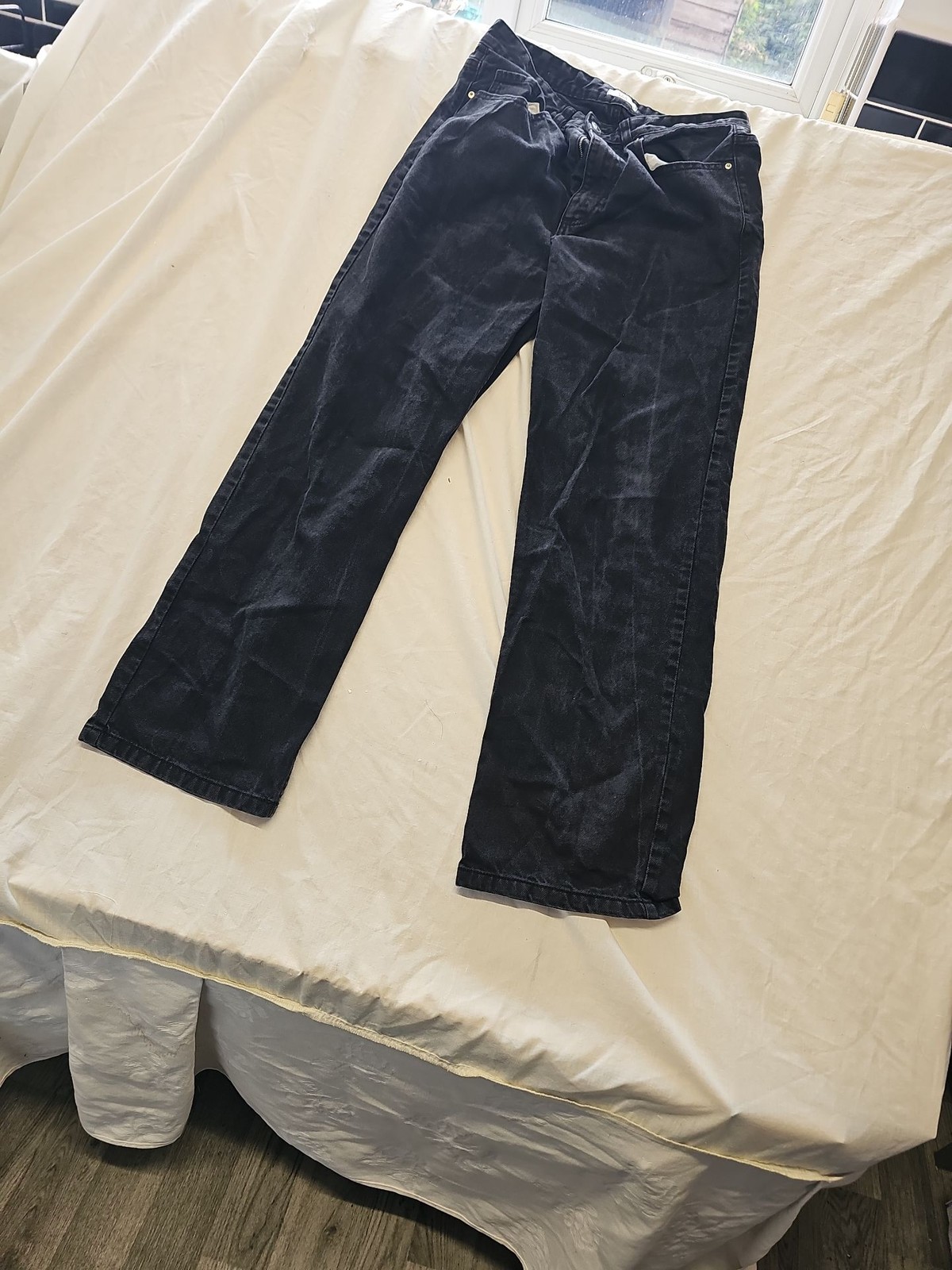 Papaya Denim Women's Black Straight Leg Jeans A6 1264 - Image 3