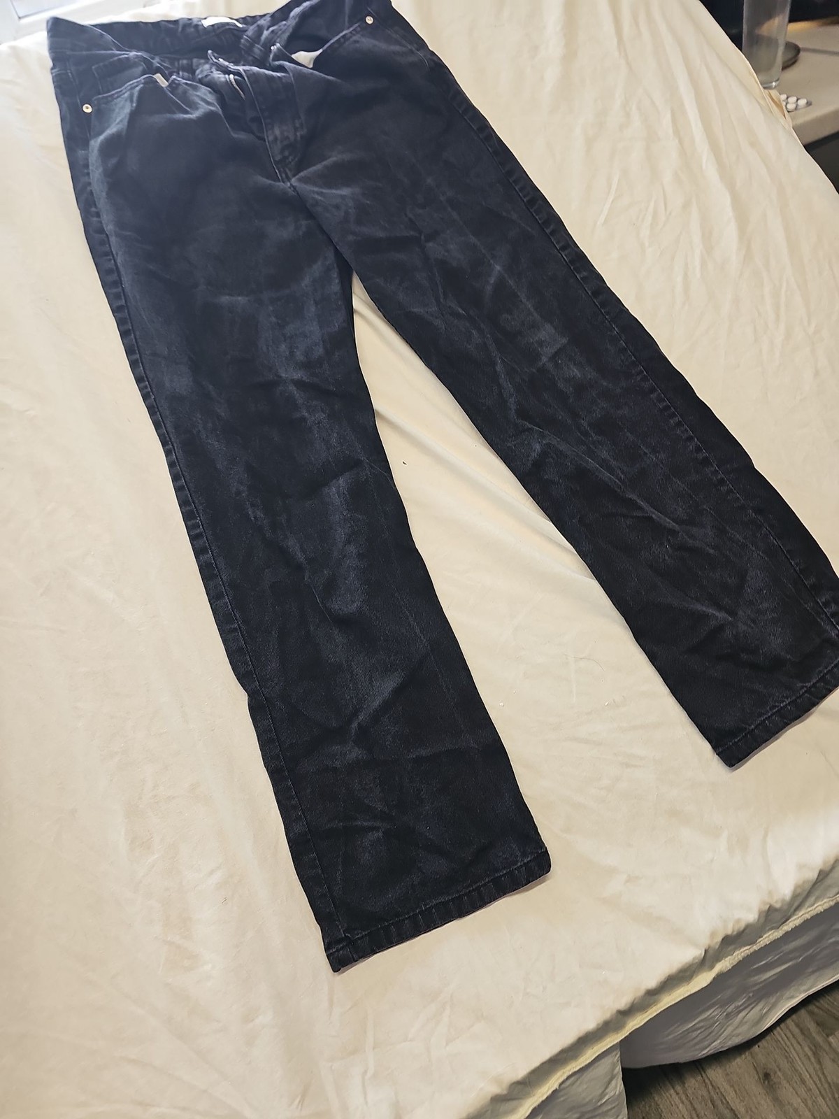 Papaya Denim Women's Black Straight Leg Jeans A6 1264 - Image 4