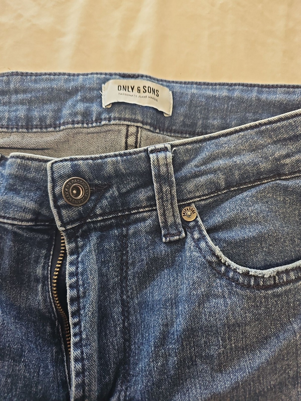Only & Sons Men’s Slim Fit Blue Washed Jeans A6 1262