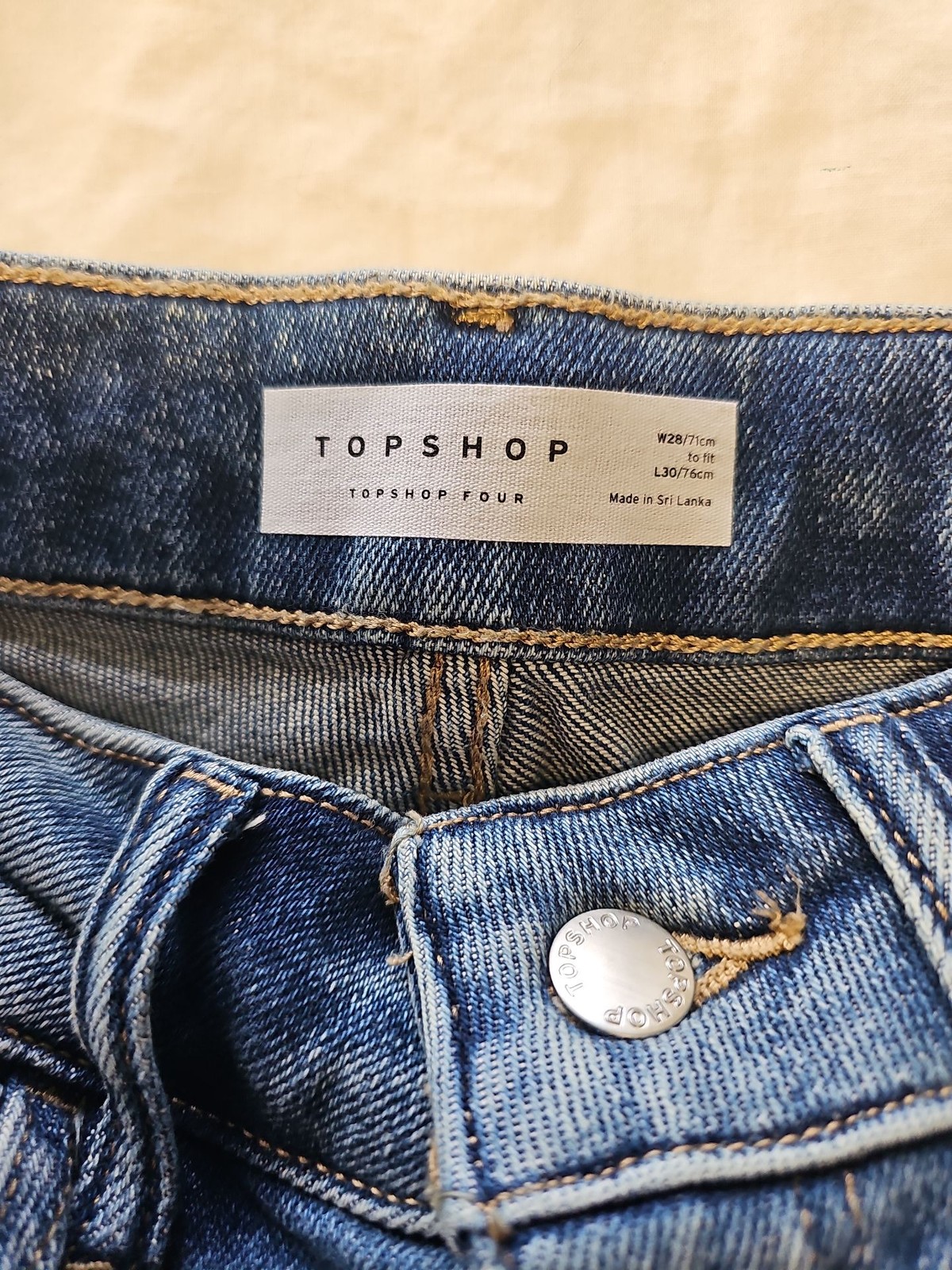 Topshop Moto Jamie Blue Skinny High Waisted Jeans W28 L28 A5 1254