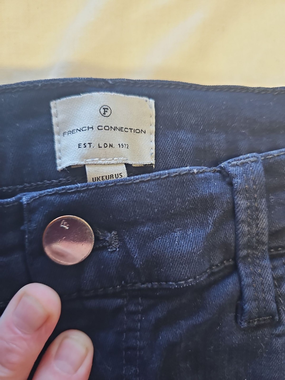 French Connection Women’s Black Skinny Jeans uk18 A5 1255
