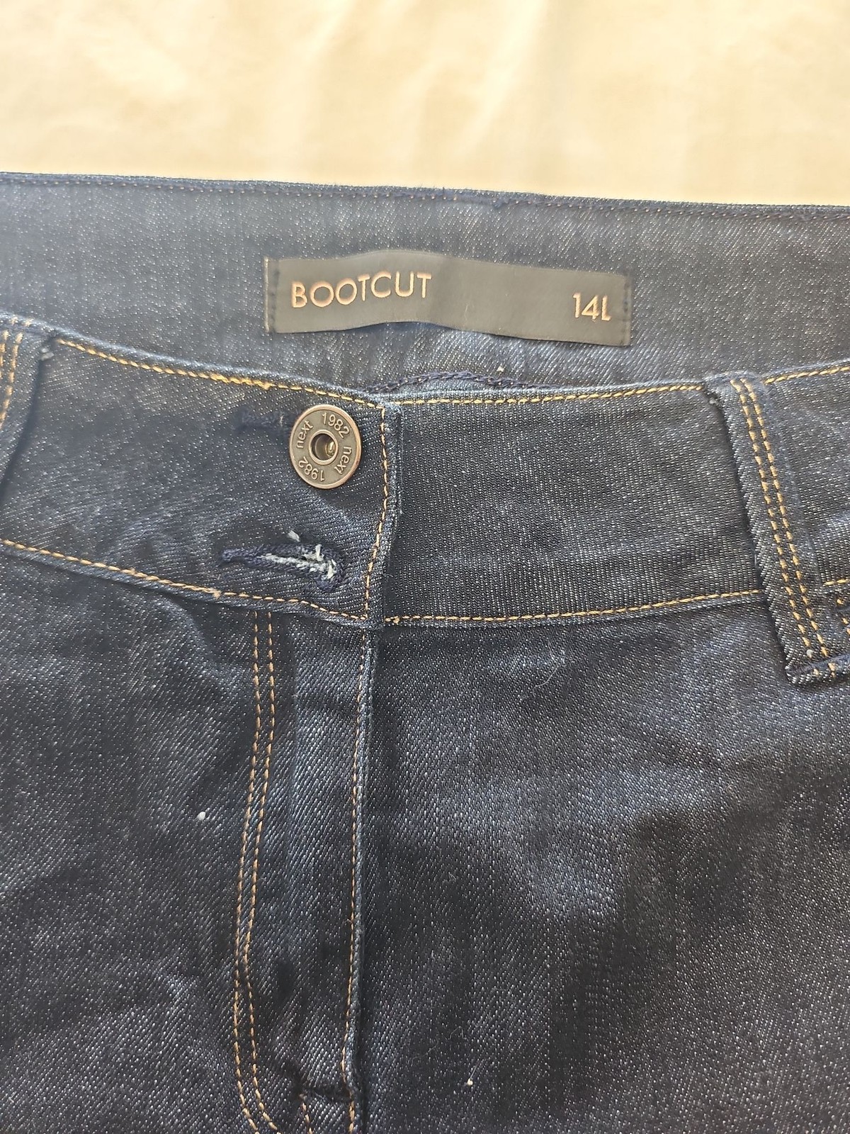 Next Ladies Dark Wash Bootcut Jeans Size 14L A6 1263