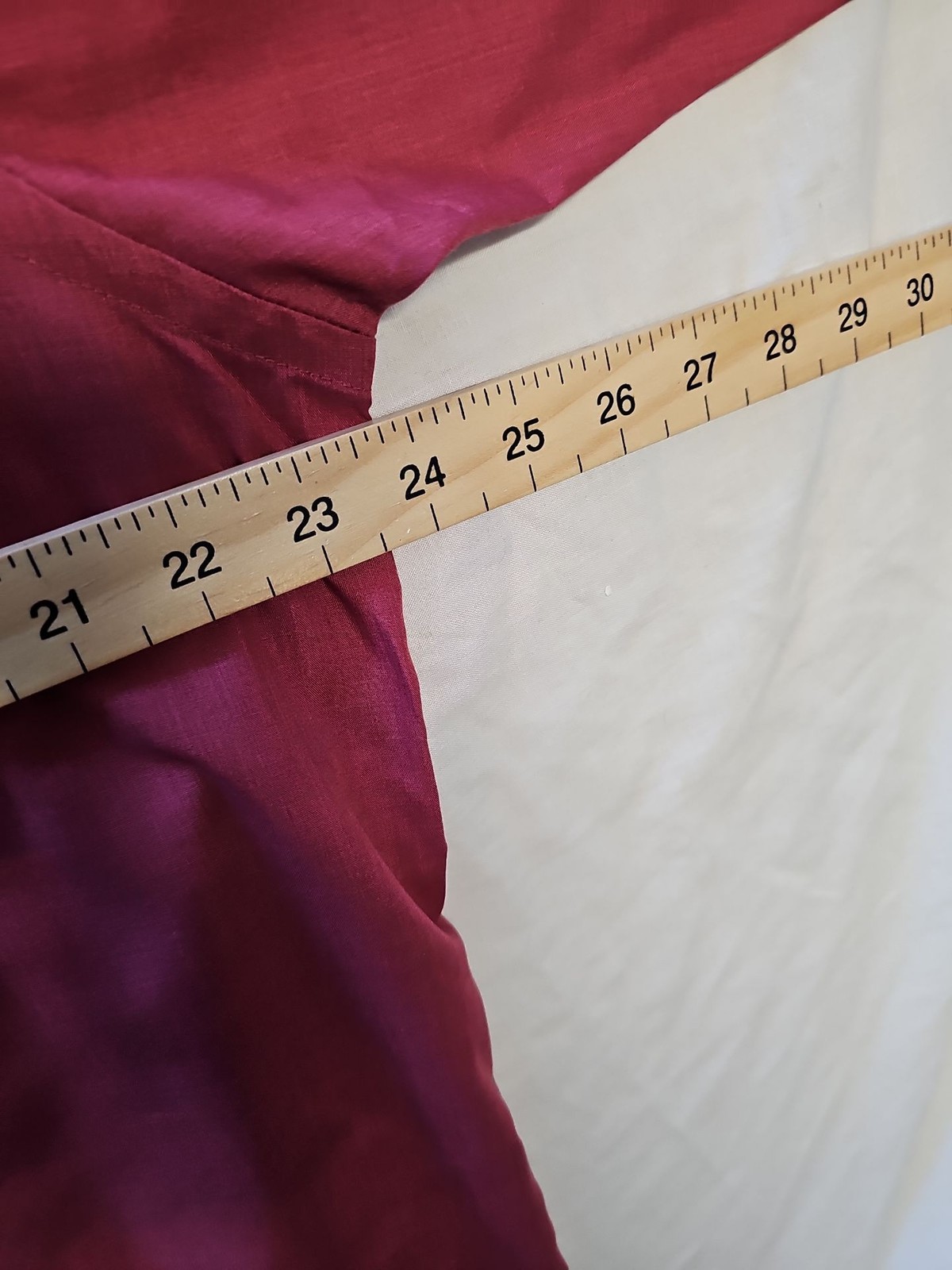Essentials Burgundy Long Sleeve Formal Button-Down Shirt A7 1273 - Image 5