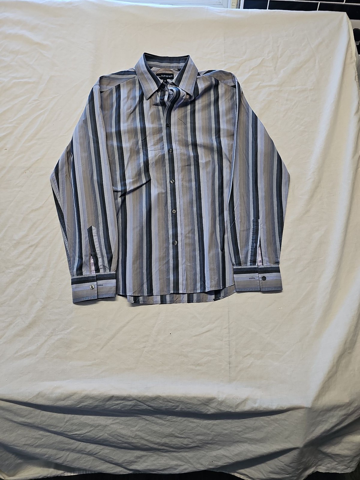 Marks & Spencer Autograph Men's Striped Button Down Shirt A7 1276