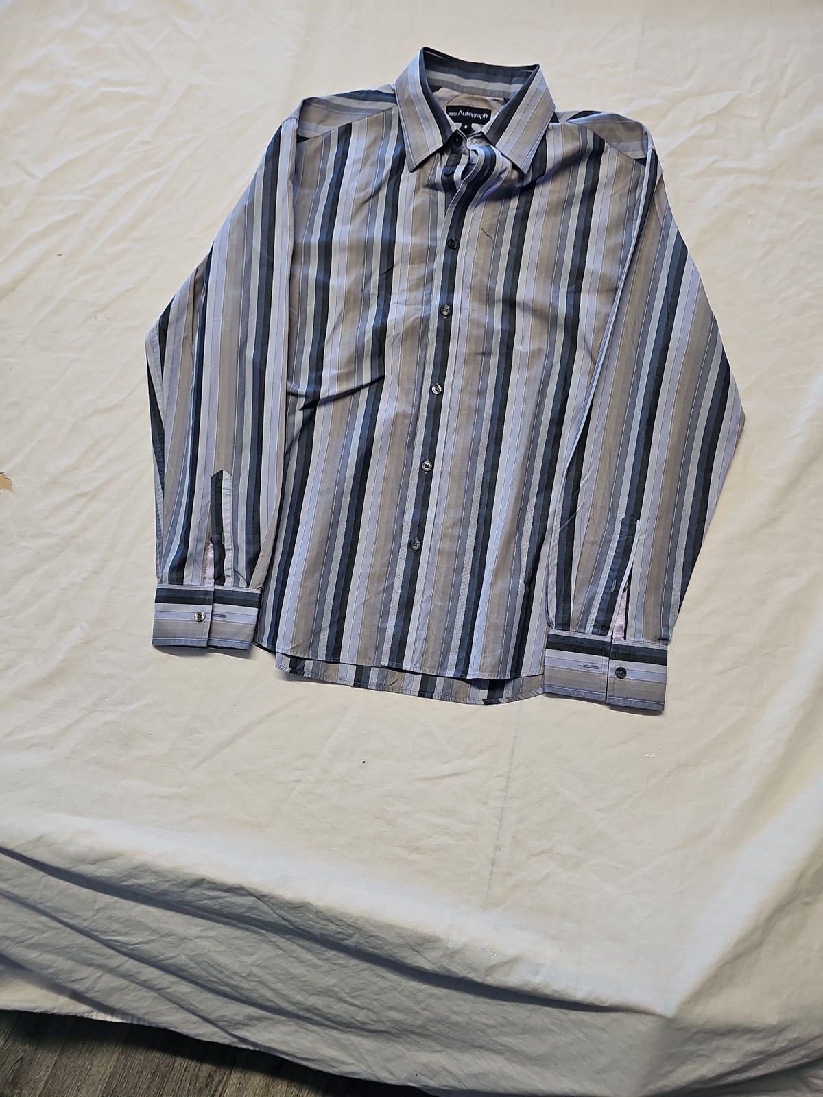 Marks & Spencer Autograph Men's Striped Button Down Shirt A7 1276 - Image 4
