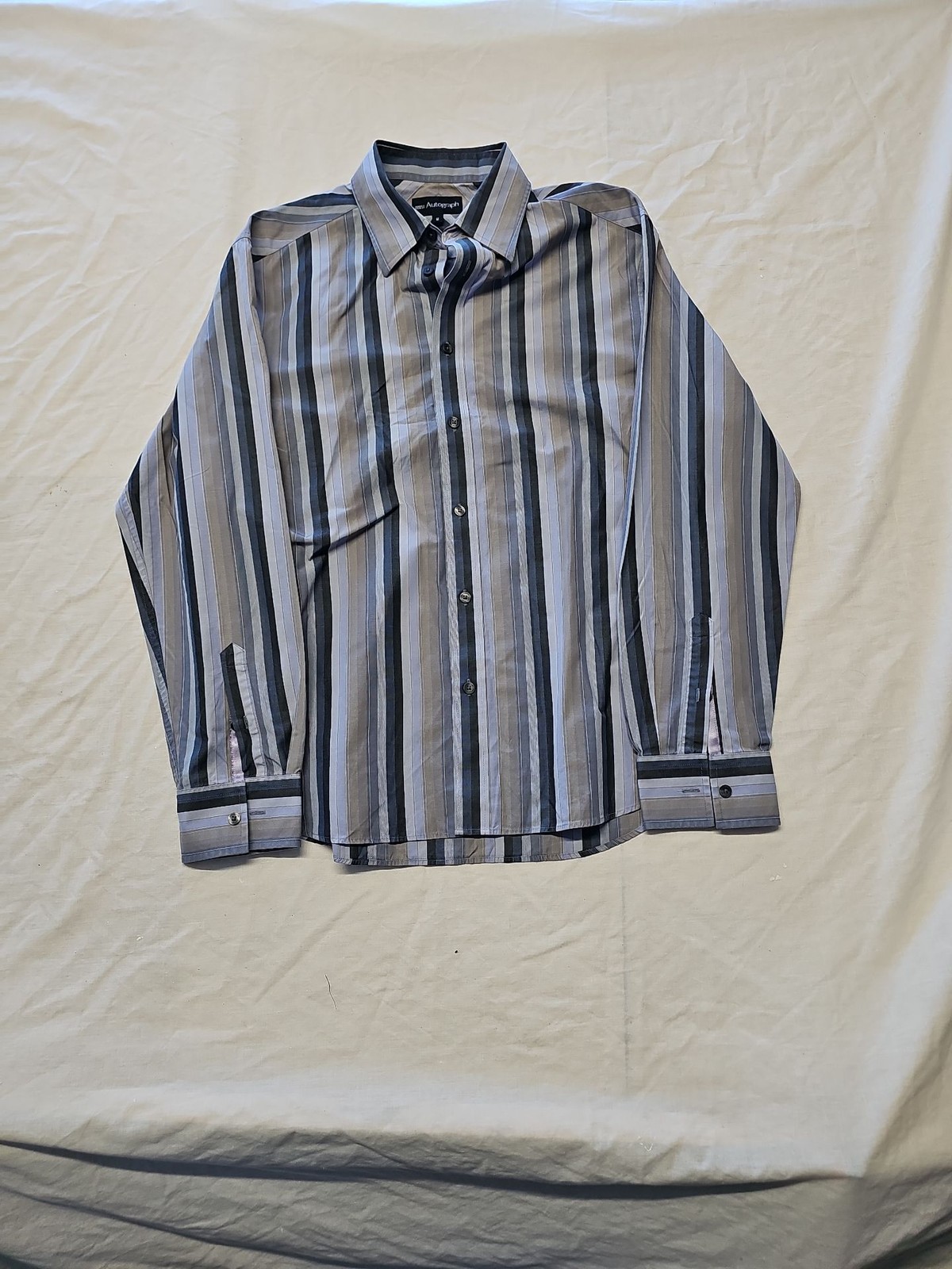 Marks & Spencer Autograph Men's Striped Button Down Shirt A7 1276 - Image 5