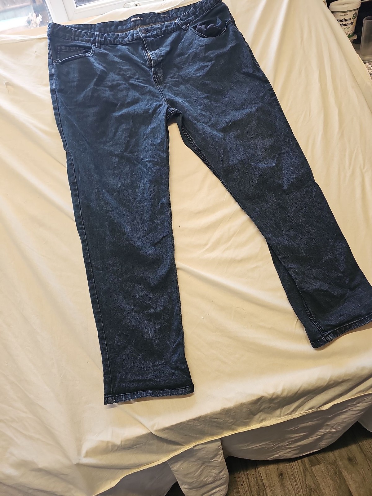 Denim by Tu Men's Straight Leg Jeans W44 L32 Dark Wash A5 1258 - Image 3