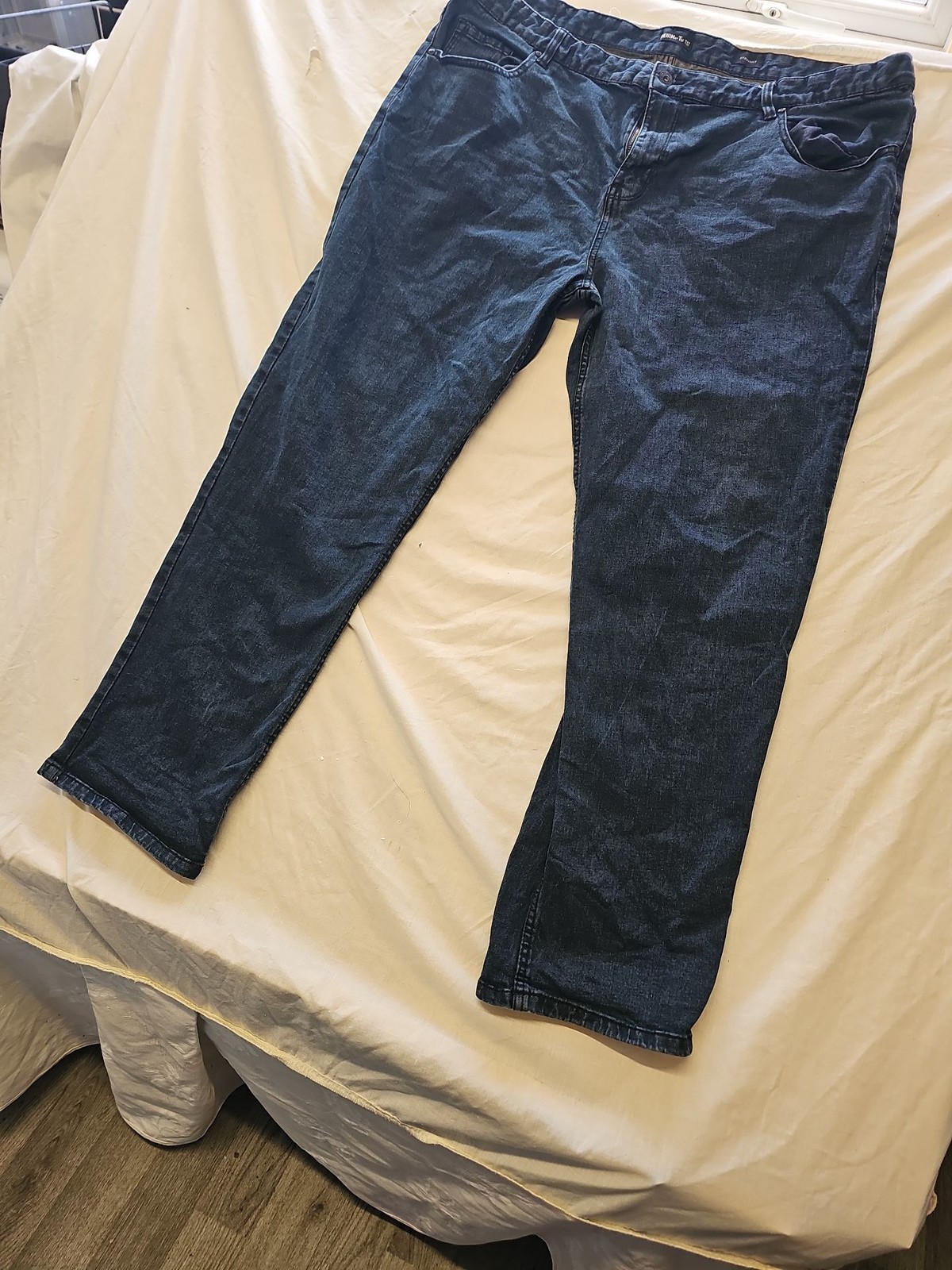 Denim by Tu Men's Straight Leg Jeans W44 L32 Dark Wash A5 1258 - Image 4