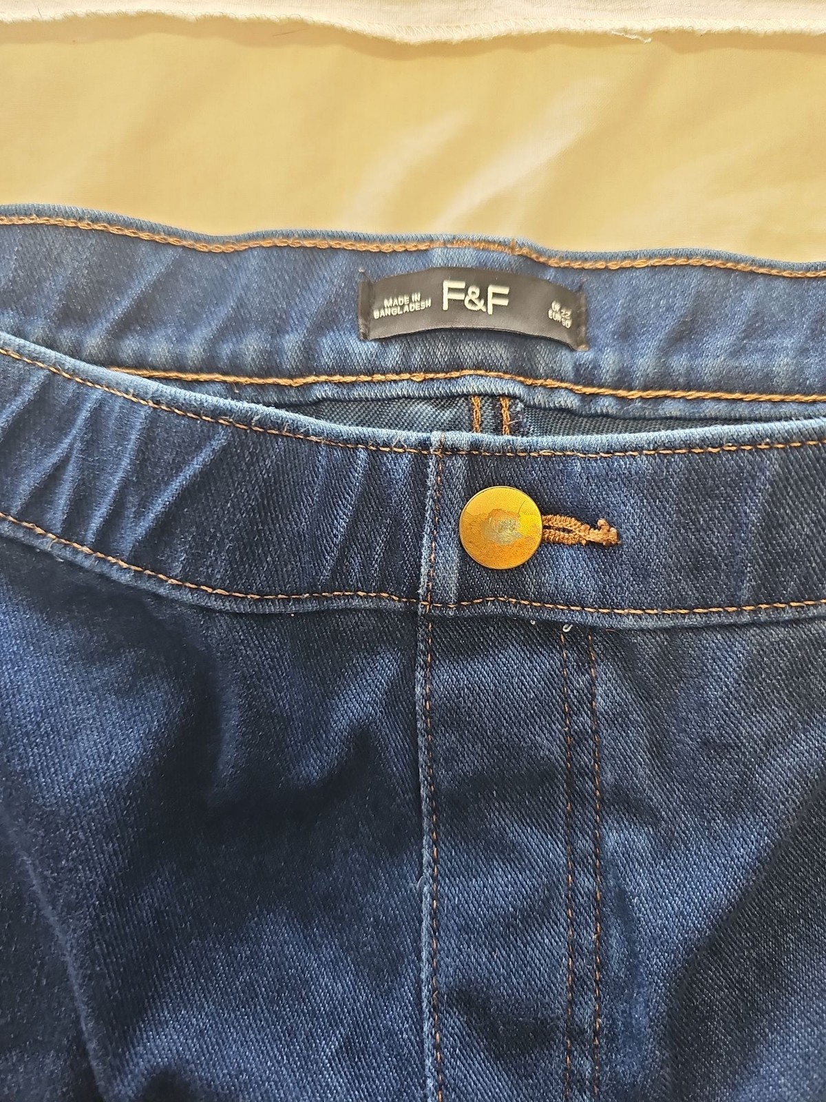 F&F Women’s Plus Size Indigo Jegging Style Jeans UK 22 A5 1259