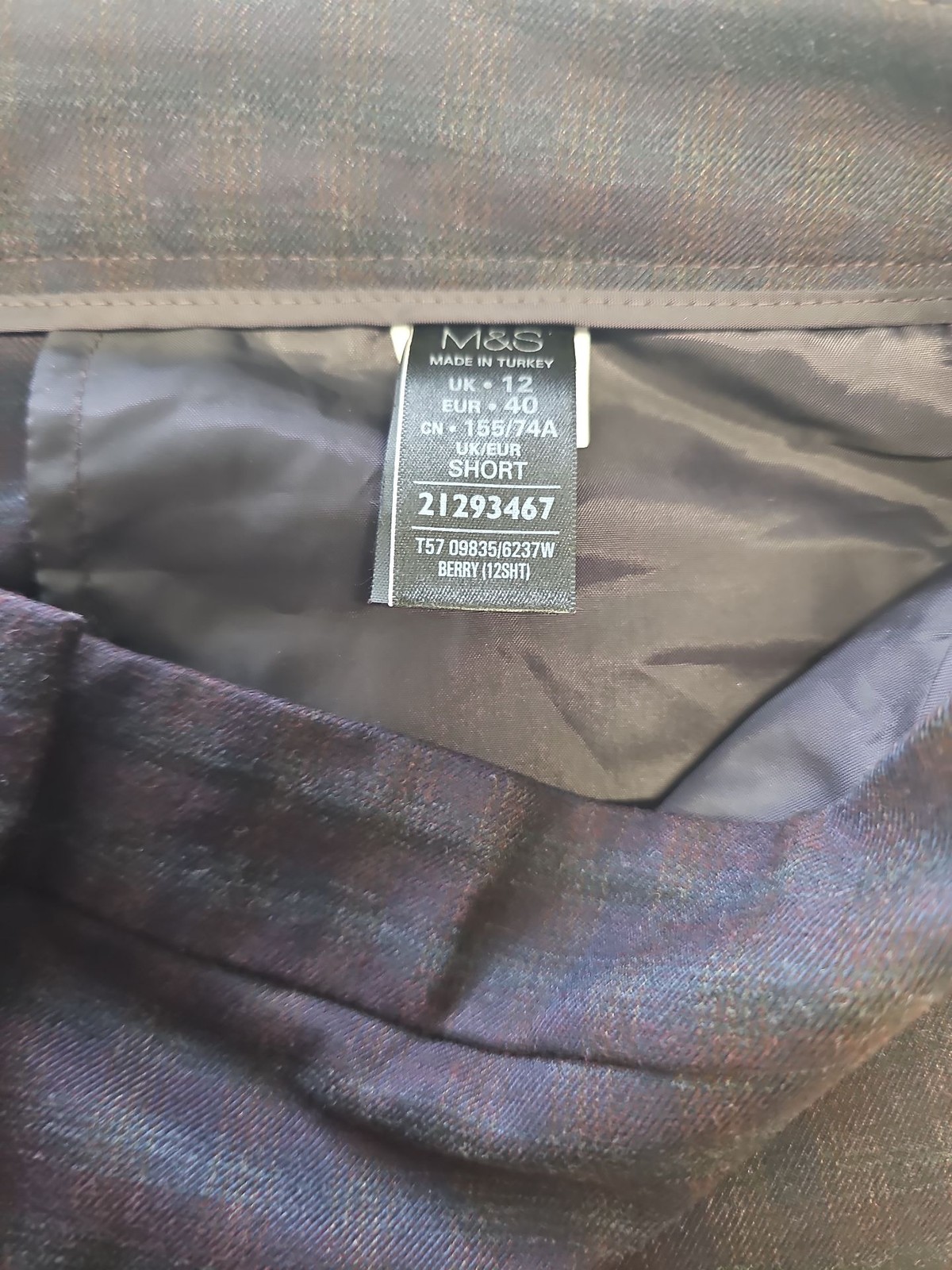 M&S Collection Berry Purple Wide Leg Trousers – UK 12 Short A3 1233