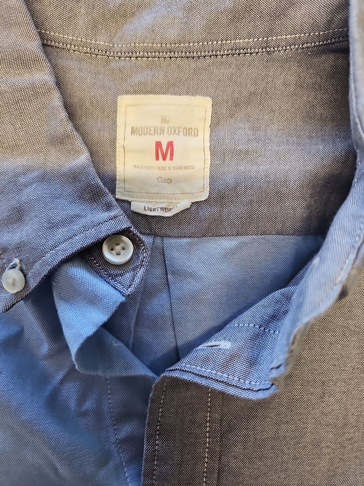 Gap ‘The Modern Oxford’ Two-Tone Short Sleeve Button-Down Shirt A7 1280