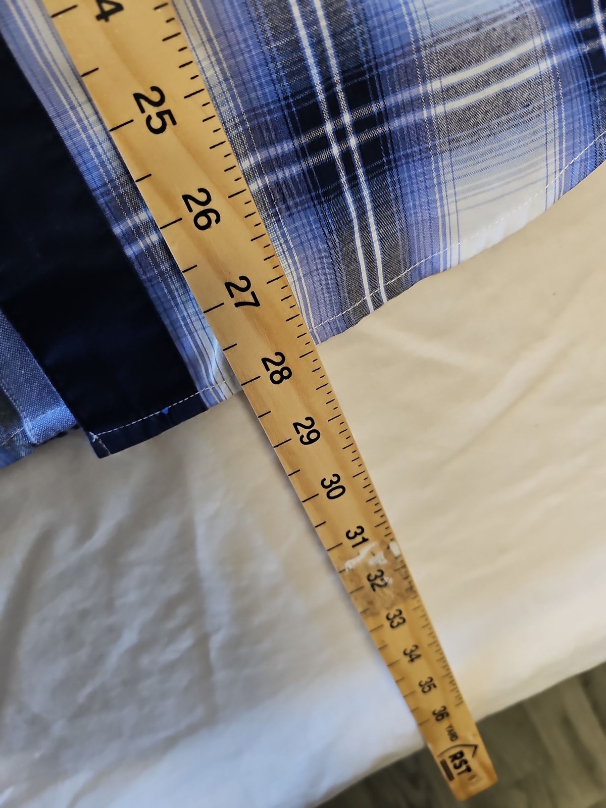 Lee Cooper Men's Vintage Style Checked Western Shirt Navy Blue Small 7 1272 - Image 6