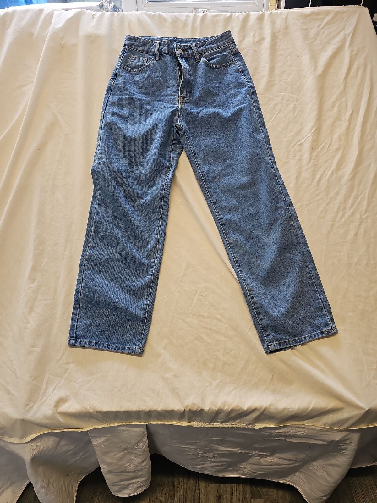 SHEIN Petite Small Straight Leg Blue Jeans