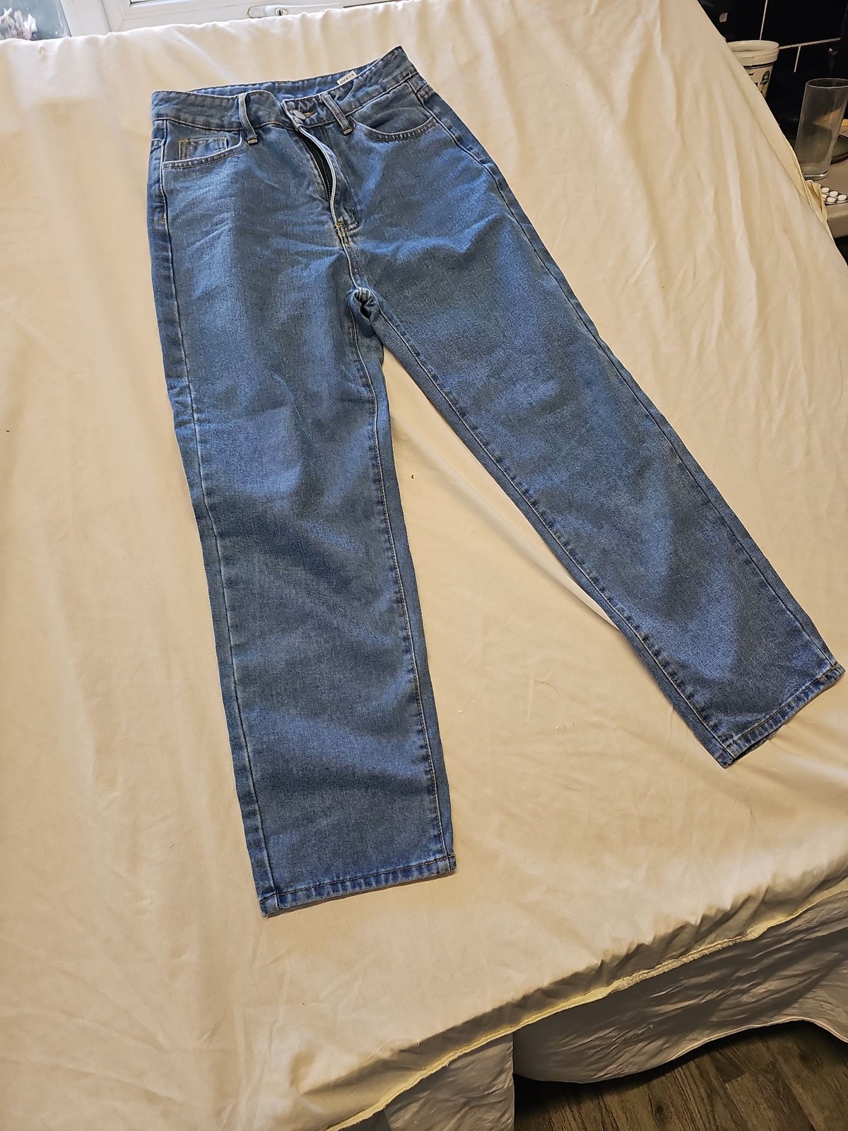 SHEIN Petite Small Straight Leg Blue Jeans - Image 4