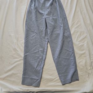 Vintage Bonmarché Grey High-Waisted Trousers - Size 16 - Made in England A3 1234