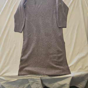 H&M Taupe Knit Long Sleeve Midi Sweater Dress - Size Small A10 1292