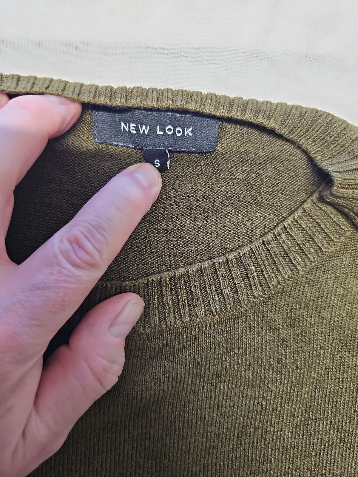 New Look Khaki Green Fine Knit Oversized Jumper A6 1290