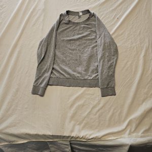 H&M Divided Basic Grey Marl Raglan Sweatshirt Size L A10 1296
