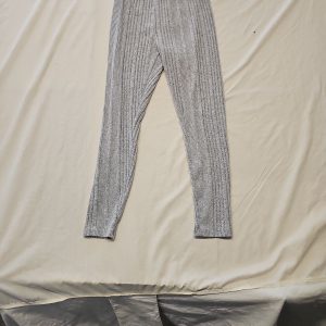 SHEIN Grey Ribbed Knit Leggings - Size Medium A10 1297