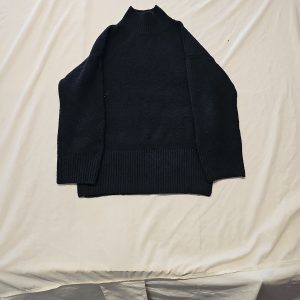 New Look Black Mock Neck Ribbed Knit Jumper A10 1298