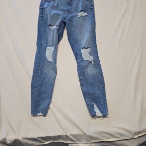 Primark Denim Co. Distressed Skinny Jeans in Mid-Blue Wash A8 1330