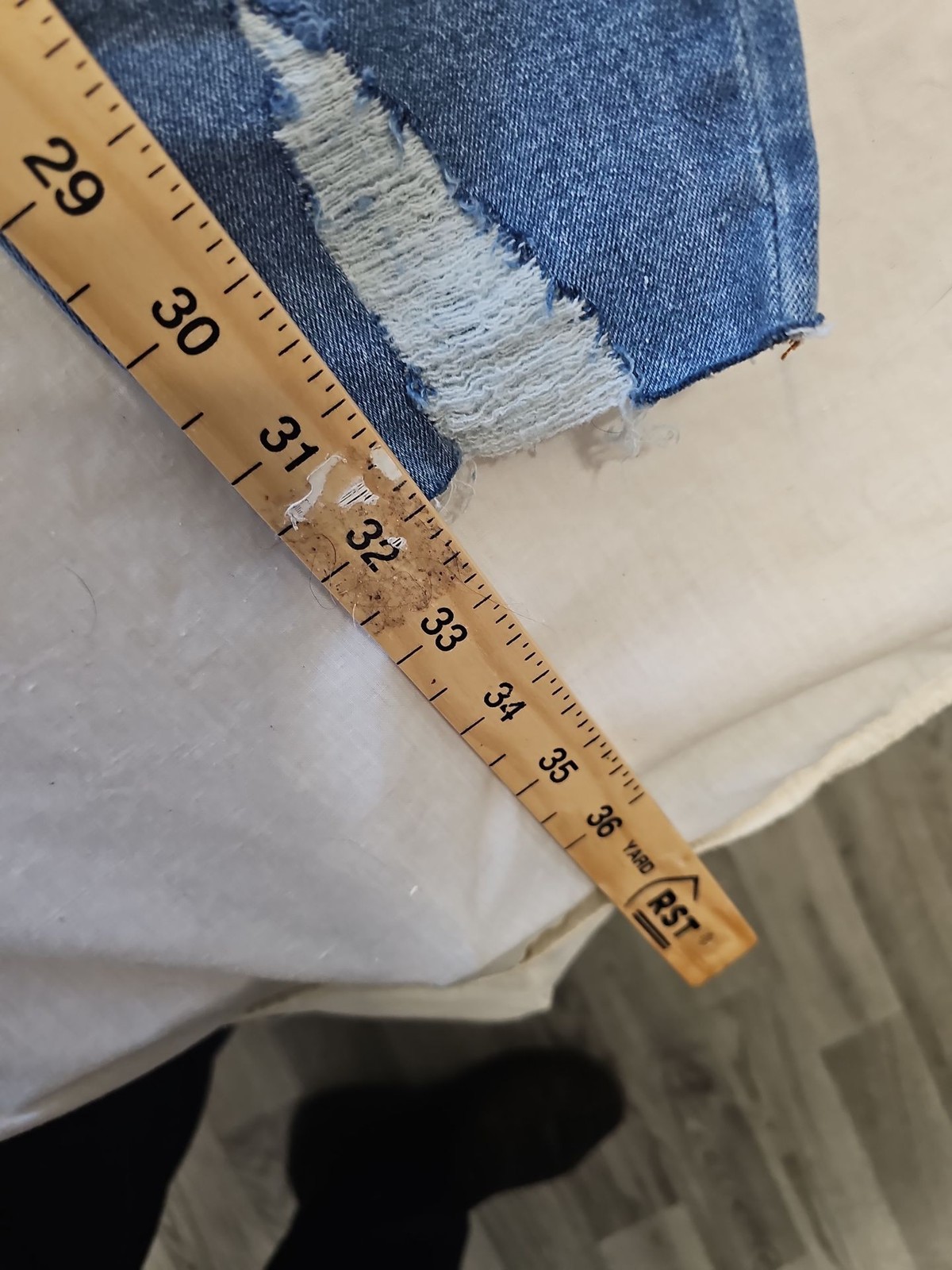 Primark Denim Co. Distressed Skinny Jeans in Mid-Blue Wash A8 1330 - Image 5