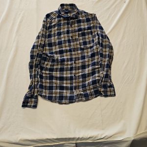 Jack & Jones Premium Plaid Flannel Shirt - Navy & Yellow A11 1312