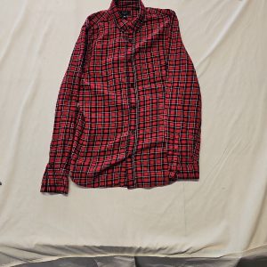 New Look Men's Red Buffalo Plaid Flannel Shirt A11 1313