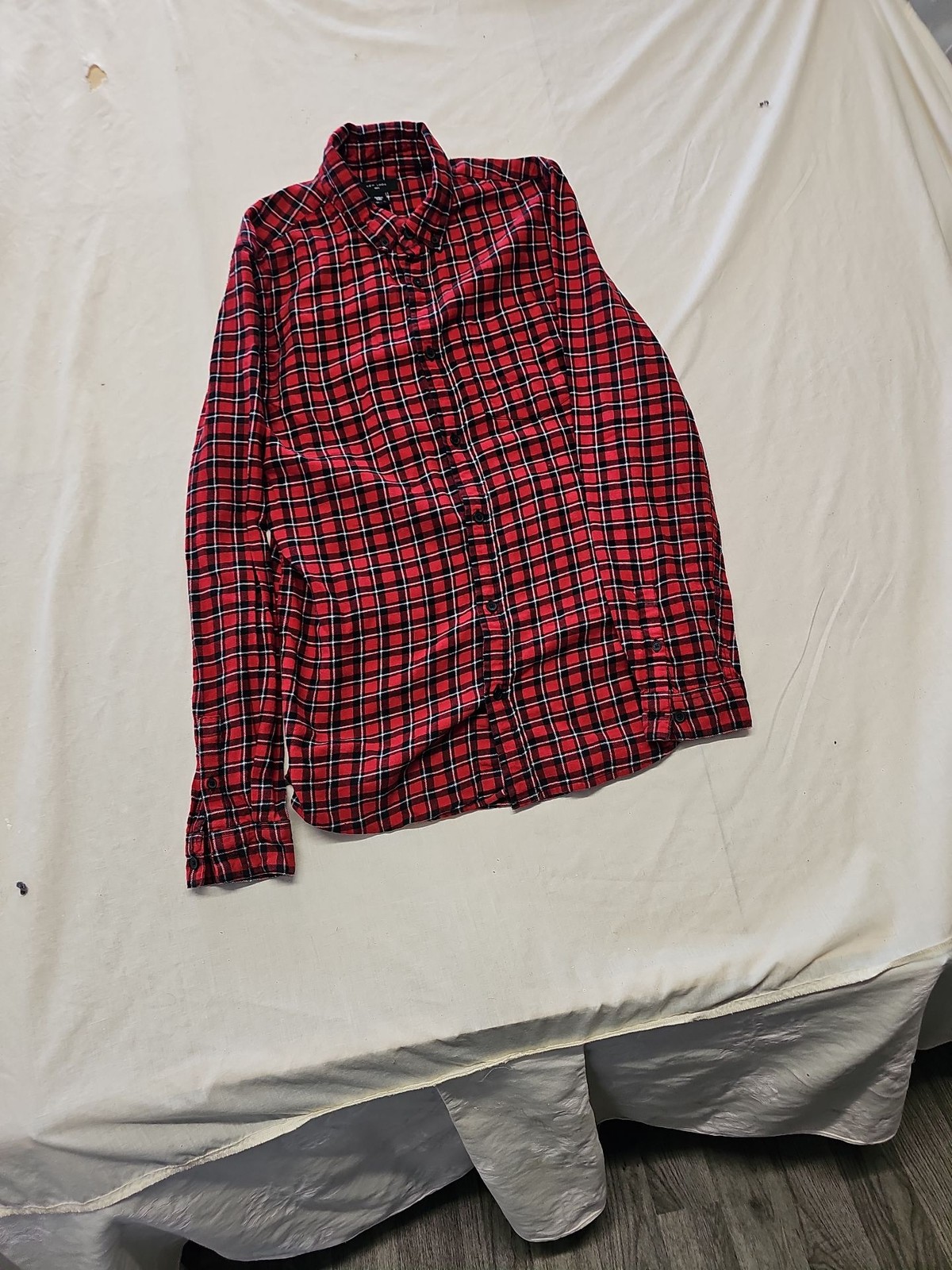 New Look Men's Red Buffalo Plaid Flannel Shirt A11 1313 - Image 3