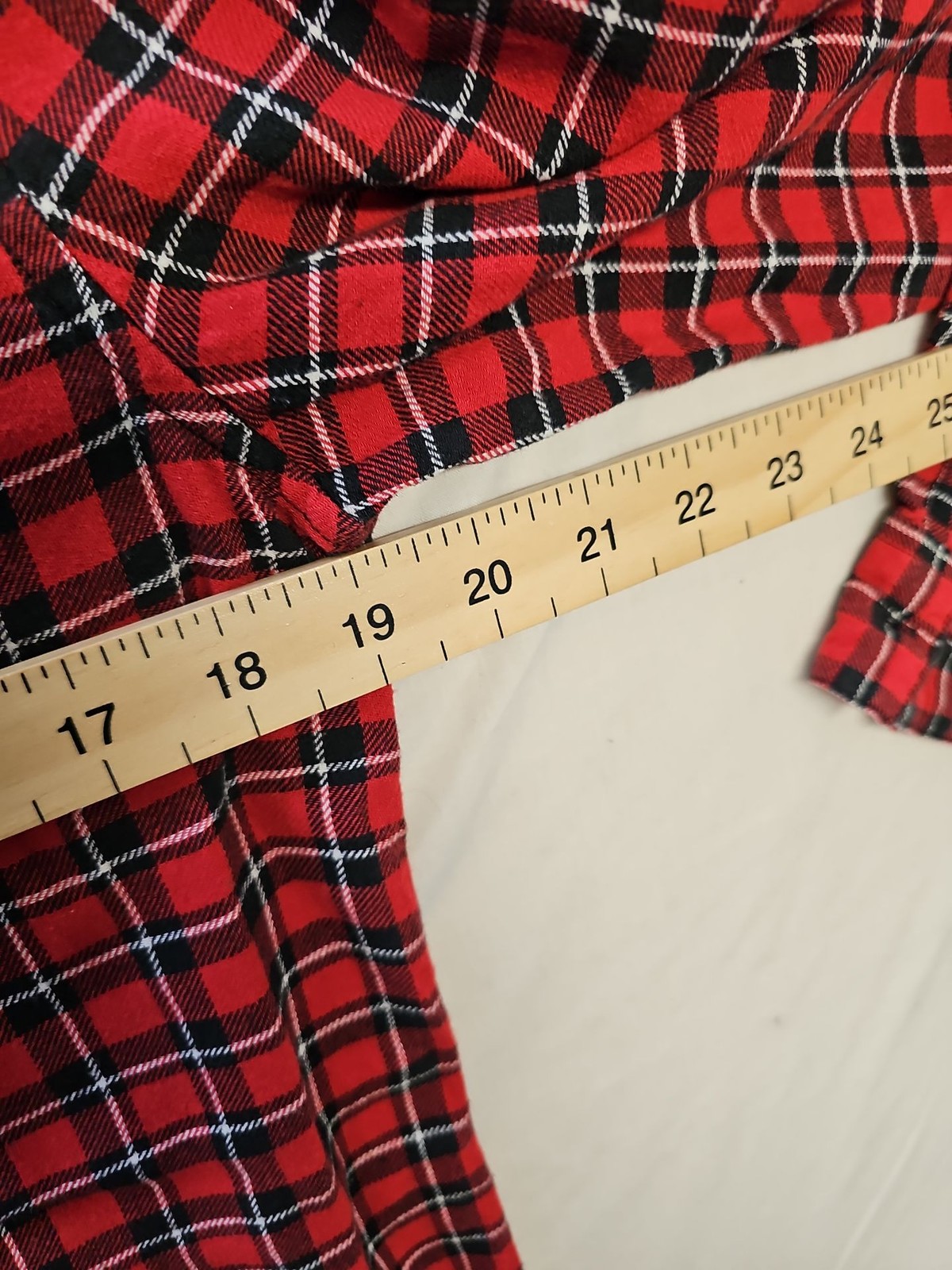New Look Men's Red Buffalo Plaid Flannel Shirt A11 1313 - Image 5