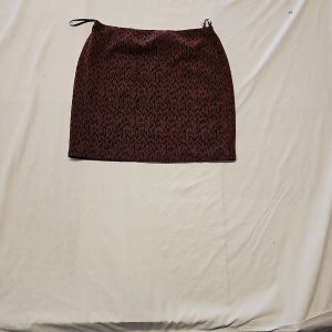 Papaya Textured Rust Brown Animal Print Mini Skirt Size 14 A11 1314