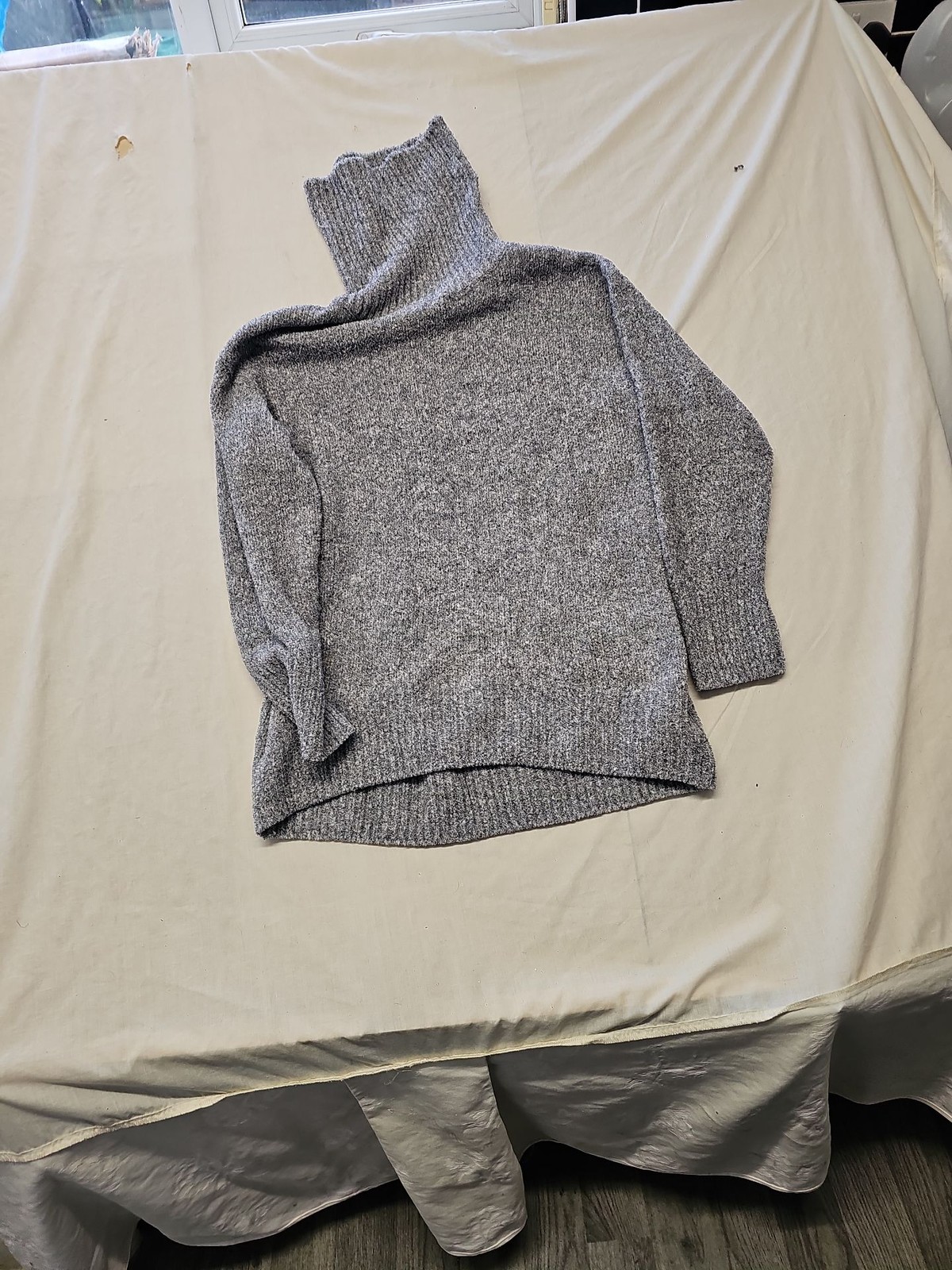 F&F Grey Marl Recycled Polyester Roll Neck Jumper A11 1315 - Image 3