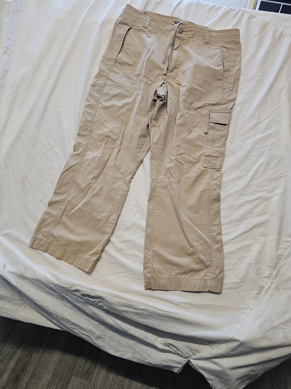 Marks & Spencer Blue Harbour Beige Cargo Trousers 38/29 A3 1230 - Image 4